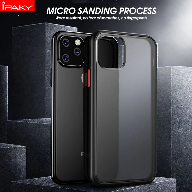 Для iPhone 11 чехол Magic Shadow IPAKY 11 Pro Чехол Цветные кнопки Мягкий Бампер ПК Гибридный противоударный Для iPhone 11 Pro Max чехол