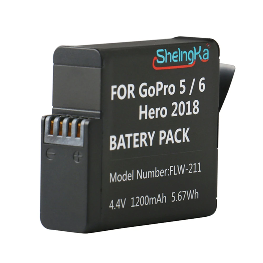 1200mAh 4,4 V литий-ионная аккумуляторная батарея для GoPro Hero 5 Hero 6 Hero Hero 7 батарея большой емкости для экшн-камеры