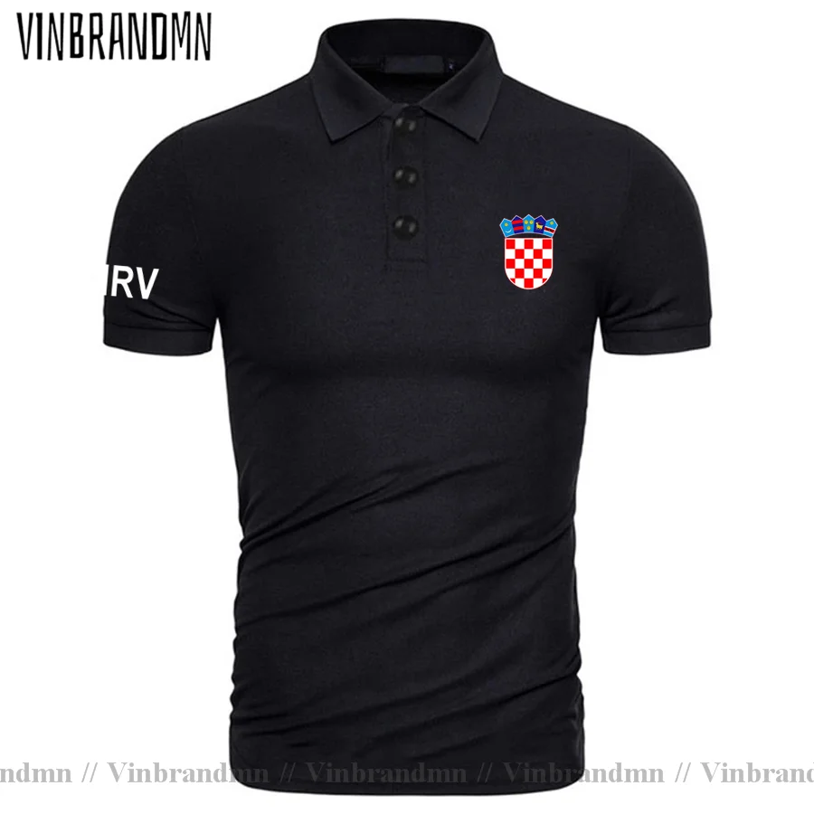 Хорватия Hrvatska хорватские HRV Croats рубашки поло для мужчин с коротким рукавом белые