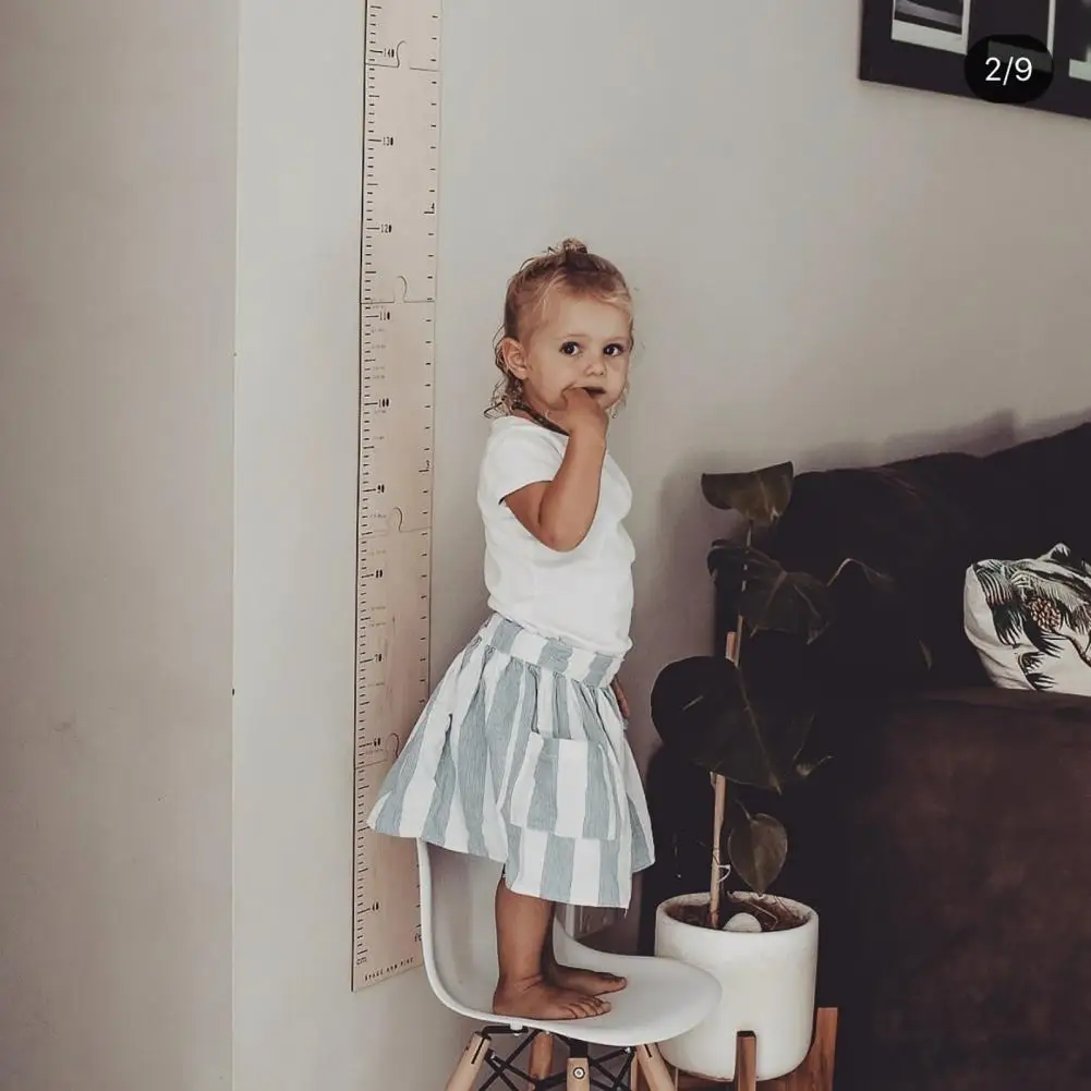INS Nordic style splicing board height ruler children's room wood hanging ruler wall decoration baby photography props