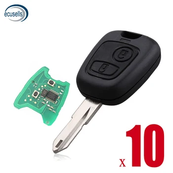 

10PCS* For Peugeot 206 306 405 Transponder Key with PCB Battery with ID:46 chip 433MHZ