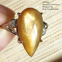 

Natural Orange Moonstone Sunstone Adjustable Ring Woman Crystal Oval 925 Sterling Silver Black Moonstone Ring Water Drop AAAAA