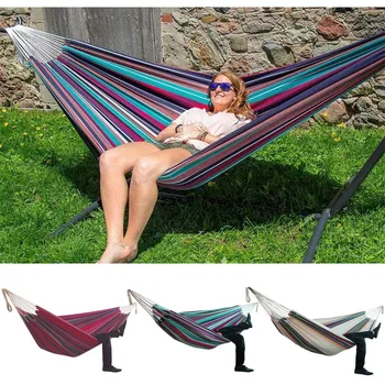 

мебель для сада качели садовые качели подвесное кресло Indoor Comfort Durability Yard Striped Hanging Large Hammock Wholesale Z4