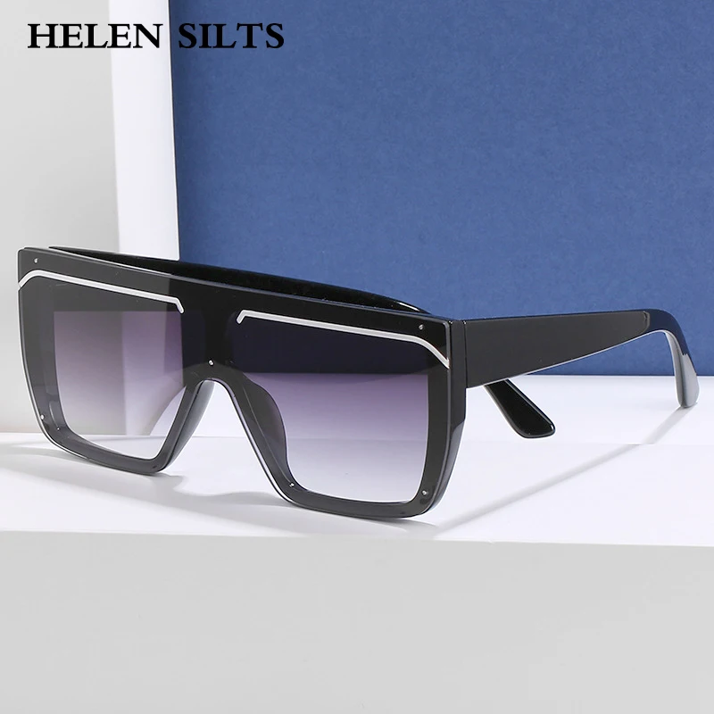 

New Fashion Unisex Rimless Sunglasses Women Vintage Flat Top Trendy Goggles Men Trendy One Piece Sun Glasses Female Eyewear H41