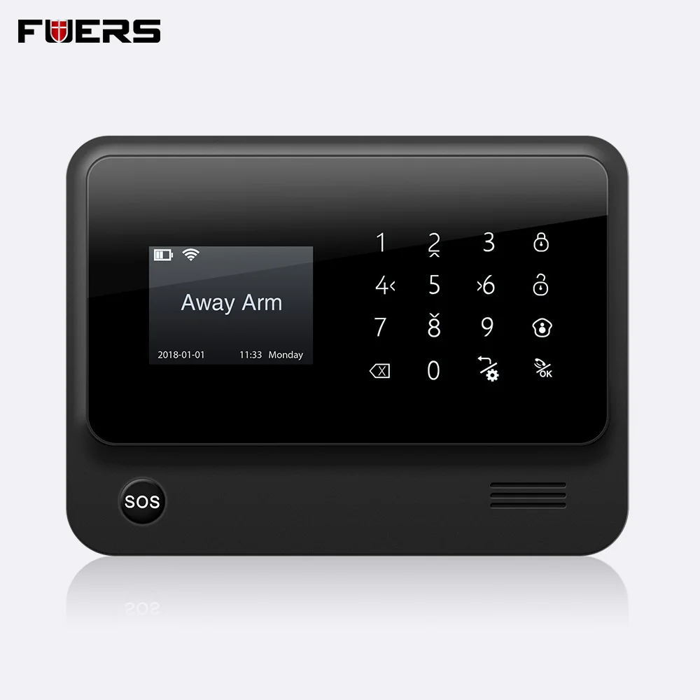 FUERS Беспроводная 433MHZ 3GG90B GSM wifi система охранной сигнализации IOS Android приложение управления наборы с умным пультом дистанционного управления
