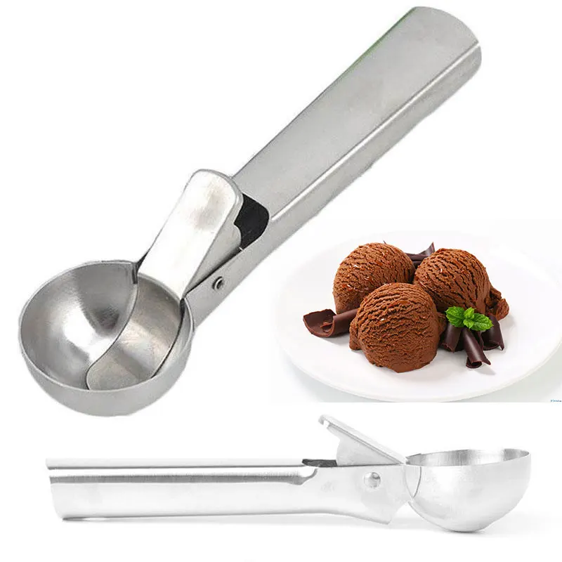 Stainless Steel Ice Cream Scoop For Mash Fruit Food Spoon Kitchen Diameter 5CM