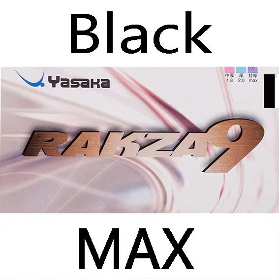 Black MAX Yasaka RAKZA 9 RK9 с бугорками Настольный теннис Резина RAKZA9 Pips-In пинг-понг Губка Tenis De Mesa - Цвет: Black MAX