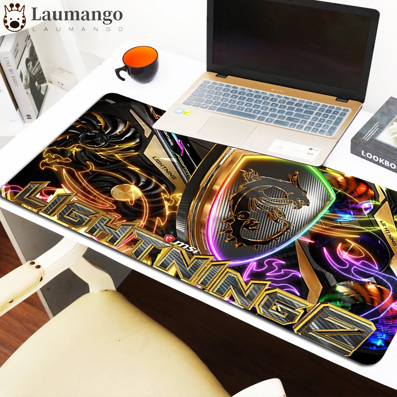 MSI Mouse Carpet Gaming Pad Computer Desk Mat Office Accessory Rug Stitch Deskmat Table Pads