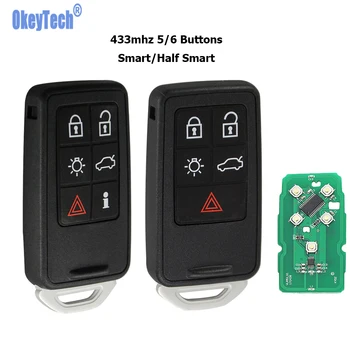 

OkeyTech Smart Remote Car Key For Volvo XC60 XC40 S90 V40 XC70 V70 S40 V50 433mhz ID46 Chip Replacement Key Fob Uncut Blade