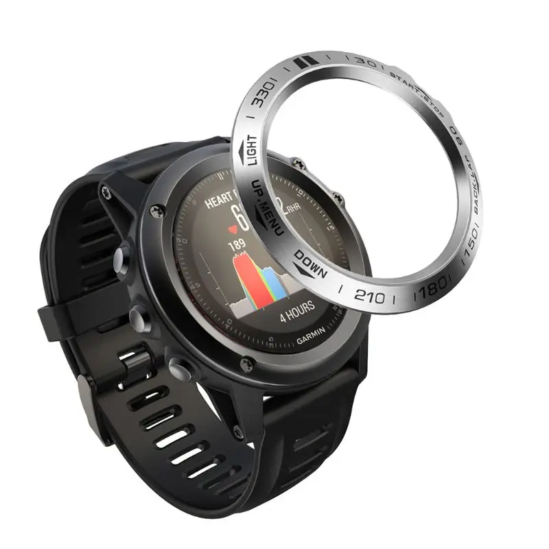 Metal Bezel Ring Cover Dial Scale Speed Protective Case for Gar-min Fenix 3 Kit
