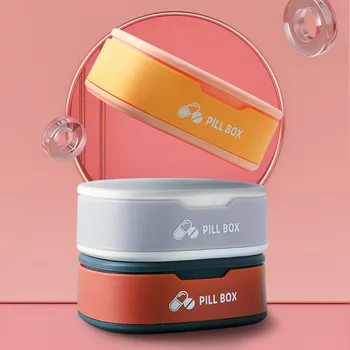 

Pill Box Portable Small Medical Box Home Pill Case Travel Medicine Box Silicone Mini Seal Box Medicine Storage Box