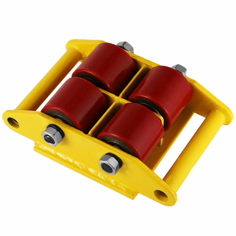 13200lb 6T Machinery Mover Roller Dolly Skate w/360° Swivel Top Plate FREE SHIP 