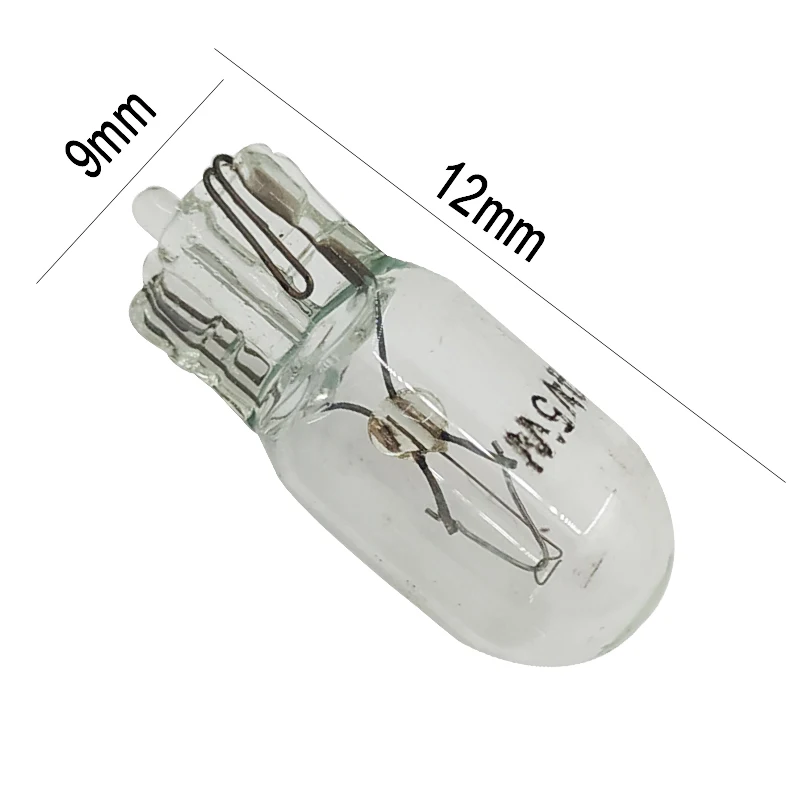 

100Pcs White T10 W5W 501 194 Clear Signal Lamp White Glass 12V 5W W2.1x9.5d Single Filament Car Bulb Auto Light