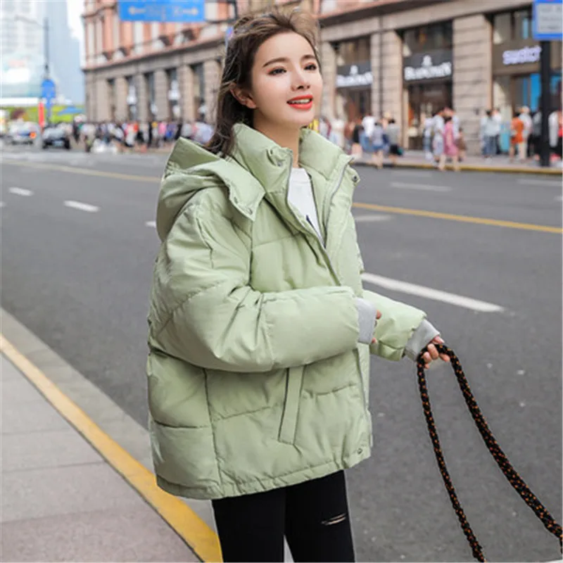nueva chaqueta de invierno para Niza, Chaqueta corta de algodón para mujer, chaqueta de moda, ropa casual de algodón corto - Цвет: 4