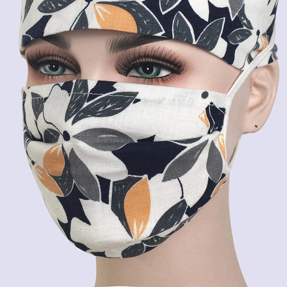 Unisex adjustable doctor nurse scrub cap Breathable Medical surgical hats dental clinic surgery work hat operating hats mask new