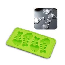 Рыба шиповник кости животные кубик льда лоток напиток прохладная форма для замораживания плесень домашний Производитель DIY случайный цвет