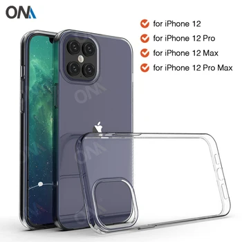 

Case For iPhone 12 / Pro / Pro Max TPU Silicon Clear Fitted Bumper Soft Case for iPhone 12 Pro Max Transparent Back Cover