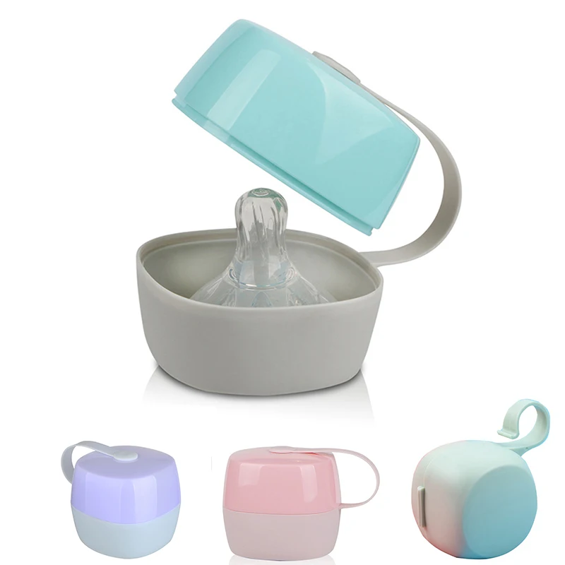 Pacifier Holder Plastic Pacifier Box Portable Baby Pacifier Holder Infant Kids Pacifier Nipple Soother Dummy Case Holder Travel Storage Box Newborn feeding supplies