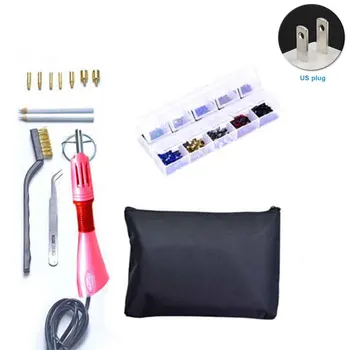 

Crystal Glass Plastic Handle Tweezer For Wedding Dress Apparel Accessories DIY Tool Hotfix Applicator Set Colorful Rhinestones