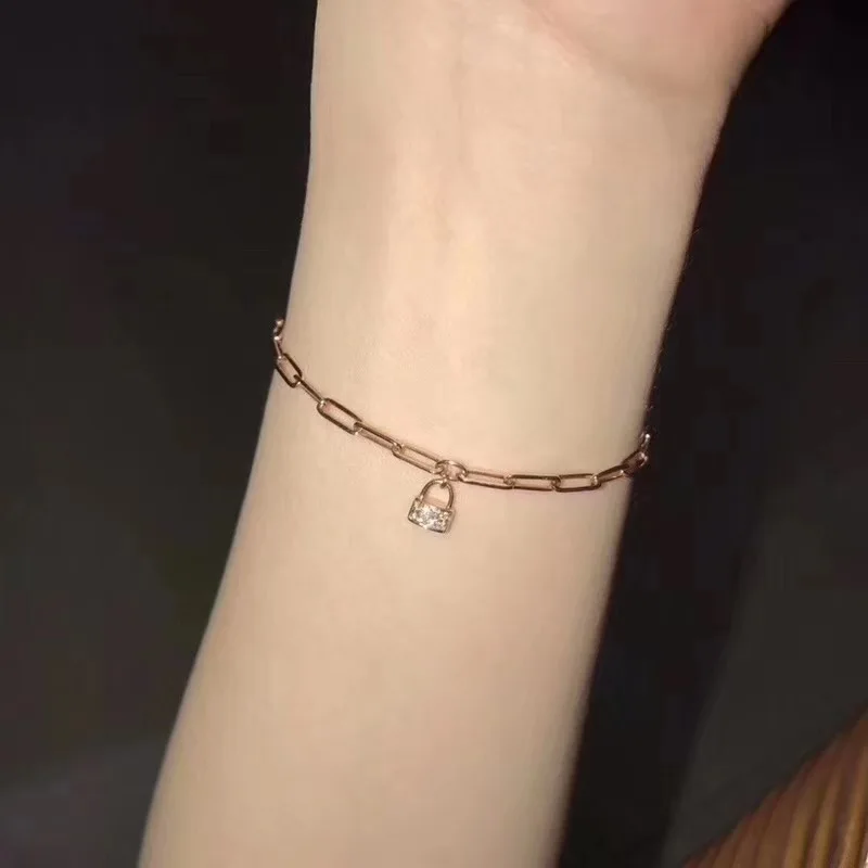 

TSHOU207 Love key chian bracelet tiff 925 silver bracelet with two color