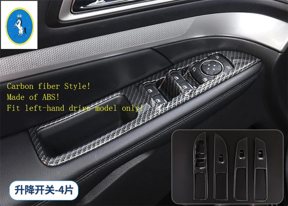 Yimaautotrim для Ford Explorer ABS аксессуары Дверная ручка держатель окно Лифт кнопка переключатель Крышка отделка 4 шт