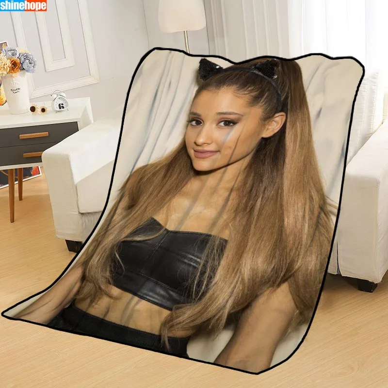 Blanket 2 Custom Ariana Grande Blankets for beds throw blanket soft blanket summer blanket anime blanket travel blanket Big Size 145X200cm - Цвет: Blanket 2