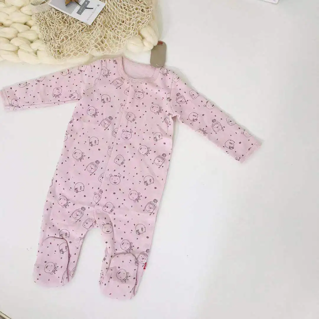 baby girl winter clothes newborn boy long sleeve jumpsuit 2020 new born footies costume home pajamas 0-24M cotton
