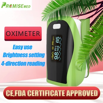 

PRCMISEMED Household Health Monitors Pulse Oximeter ABS Silicone Sensor Equipment Pulse Oximeter Finger Oximeter Portable-Green
