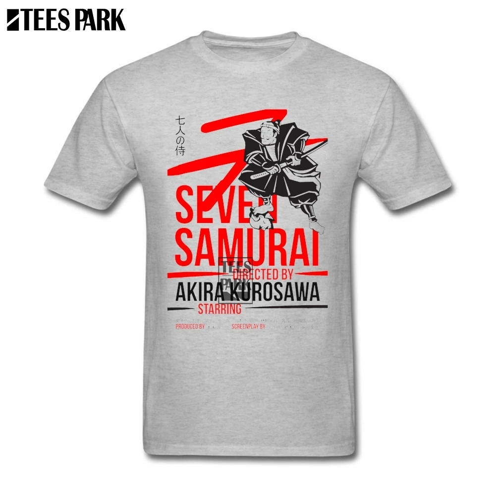 Печать семь самураев Akira Kurosawa Япония белая футболка Мужская Slim Fit короткий рукав