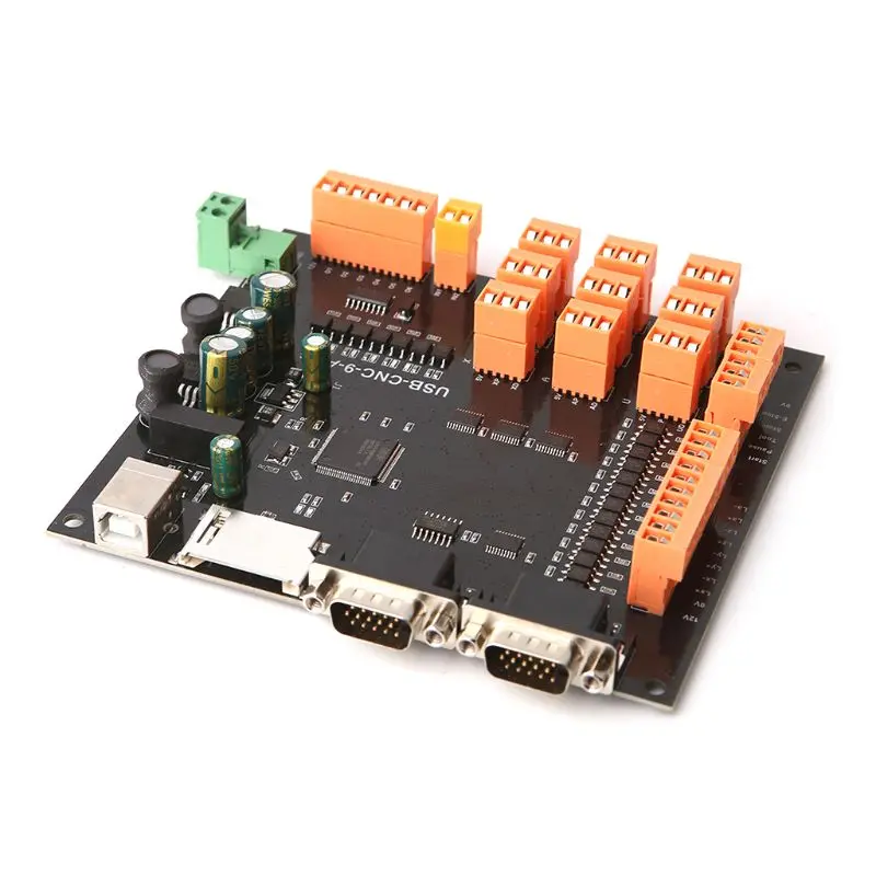 USB 9 оси 100 кГц CNC Контроллер шагового двигателя Breakout Board с MPG интерфейсом для гравировки машины U1JB