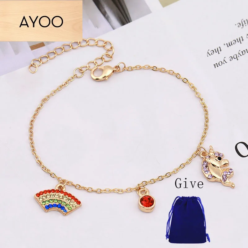 Высокое качество SWA Единорог очаровательные ювелирные изделия с кристаллами девушка юбилей любовь подарок 1:1 браслет