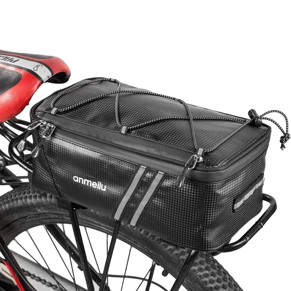 

Rainproof Bicycle Rack Bag Bike Trunk Pack Cycling Rear Storage Organizer Pannier with Rain Cover