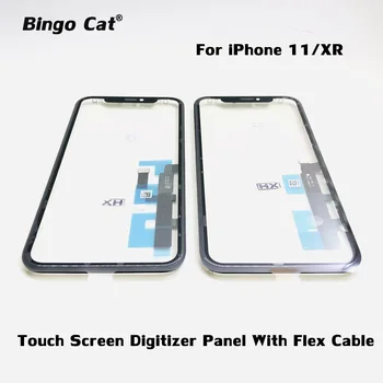 

Original Touch Screen Digitizer With Touch Panel Frame Flex Cable for iPhone XR 11 LCD Screen External Outer Glass Replacement