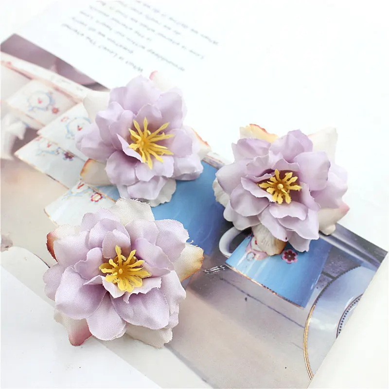 10 шт 5,5 см шелковые розы орхидеи искусственные цветы голова для украшения свадьбы Вечерние DIY ВЕНОК подарок Скрапбукинг поддельные цветы ZM