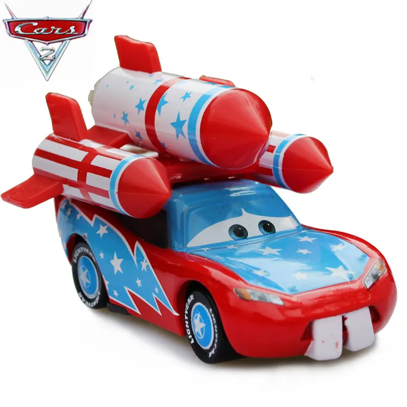 Disney Pixar Cars 2 Blue Rocket Lightning McQueen 1:55 металл, полученный литьем под давление автомобиля развивающие игрушки автомобили рождественские подарки на день рождения