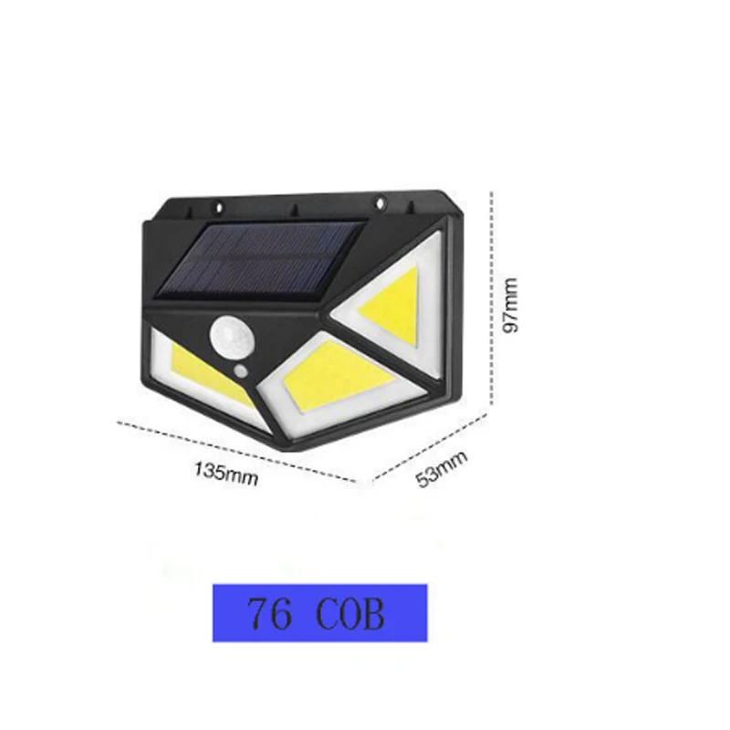 76120 LED Solar Light Outdoor Solar Lamp Powered Sunlight Waterproof Sensor Street Light for Garden Decoration Garden Fence (8)