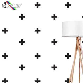 

150 Pcs Cross Wall Decals Wall Stickers Plus Sign Cross Pattern Plus Sign Stickers Nursery Decal Pattern Wall Swiss Cross