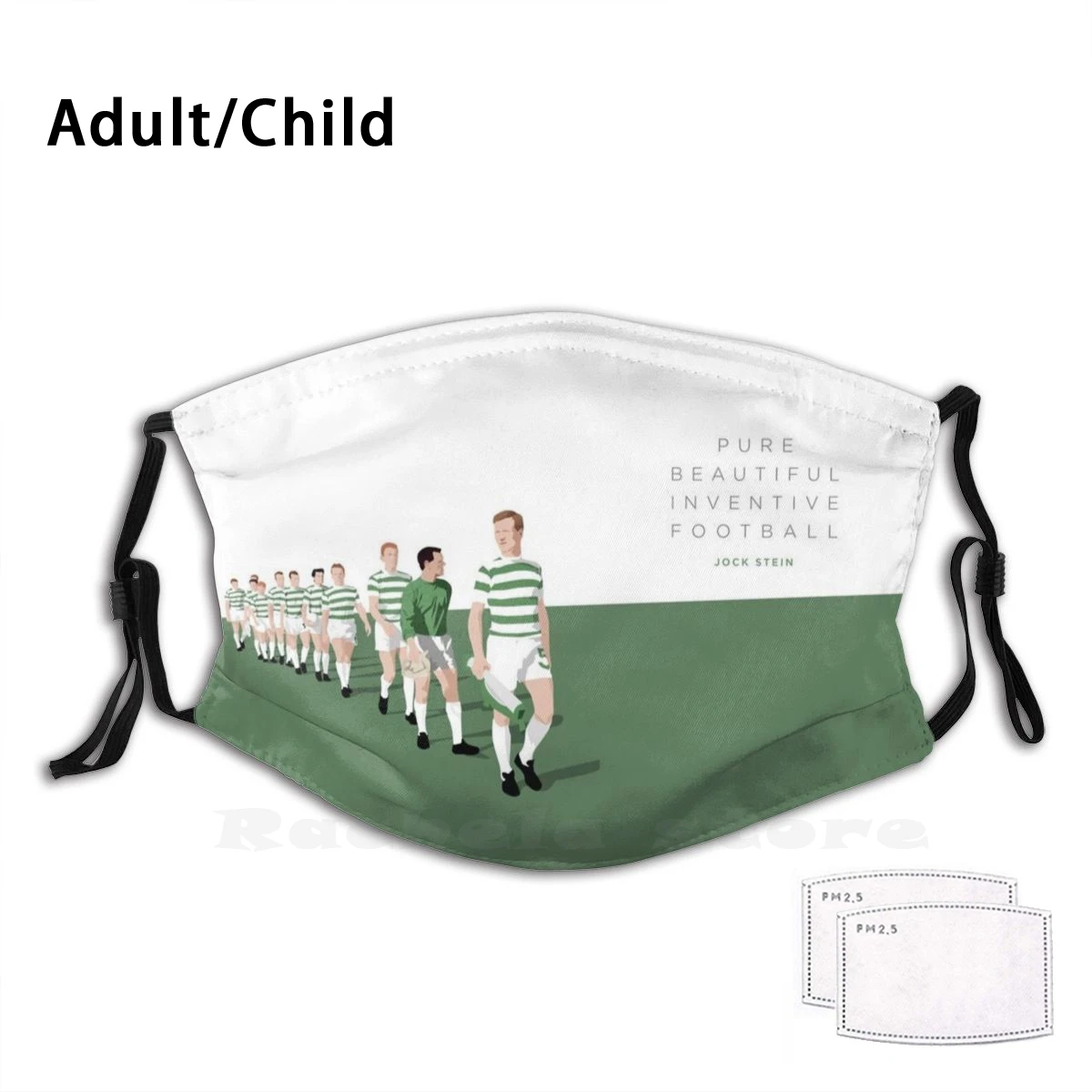 Pure Beautiful Inventive Football - Lisbon Lions Print Washable Filter Anti Dust Mouth Mask | Аксессуары для одежды