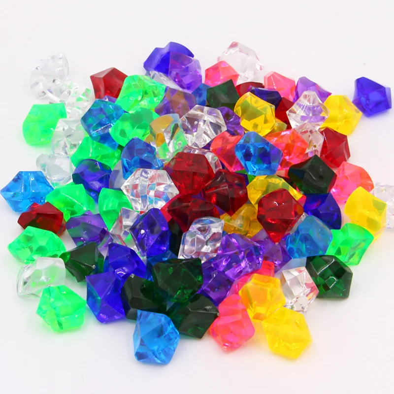 Золотая монета прозрачный Акриловый Алмаз драгоценные камни Хрустальная Ваза