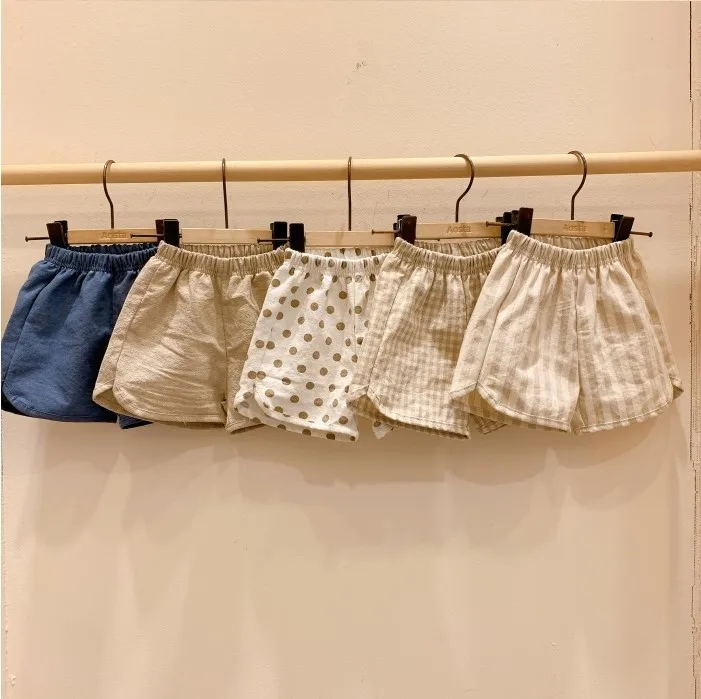 Shorts et chapeau pour enfants | Pantalons amples et respirants, pour garçons et filles, pantalon court pour bébés, nouvelle collection été 3588