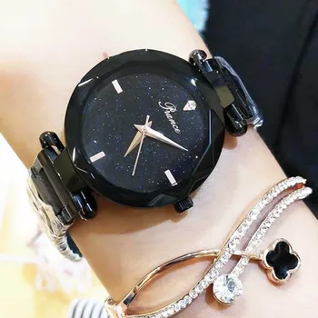 

Fashion Luxury Brand Watch Women Ladies Watch Waterproof Flash Star Sky Round Dial Gifts Wrist Watches For Women Clock