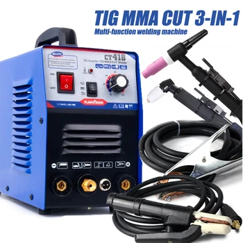 Buy PlASMARGON 110/220V Dual Voltage 3 In 1 Multifunction Welding Machine TIG ARC Welder Plasma Cutting CT418 With Free Accessories