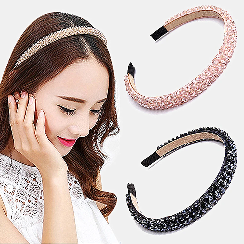

Luxury Rhinestone Hair Hoop Beautiful Women Jewelry High Quality Hair Hoop Crystal Headbands Ornaments Girl Hair Accessories