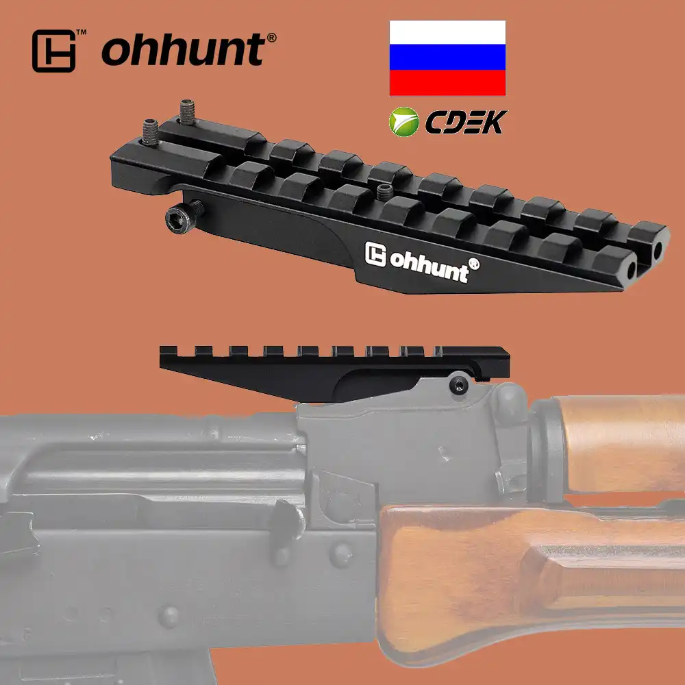 Ohhuntタクティカルakリアサイトレールフィットマウント100ミリメートル150ミリメートルピカティニーウィーバーマウントミリメートルスコープ狩猟用赤ドット光学47 74アダプタ スコープマウント アクセサリ Aliexpress
