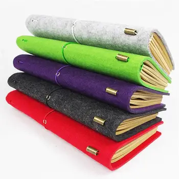 

Simple Felt Cover String Bound Notebook Notepad Travel Journal Diary Planner Diary Sketchbook