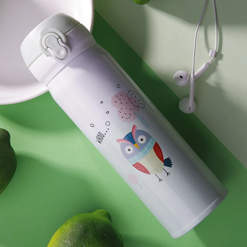 Вакуумная колба в форме Совы из мультфильма, термос, бутылки для воды 350/500 мл, 304 термос из нержавеющей стали, стакан, чашки, чайная кружка, Термокружка