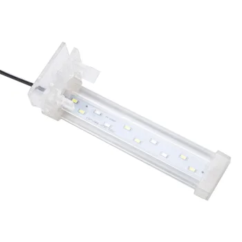 

Crystal Fish Tank Light Stand Aquarium Lighting LED Small Clip Light Mini Energy-Saving Fish Tank Clip Light-8W EU Plug