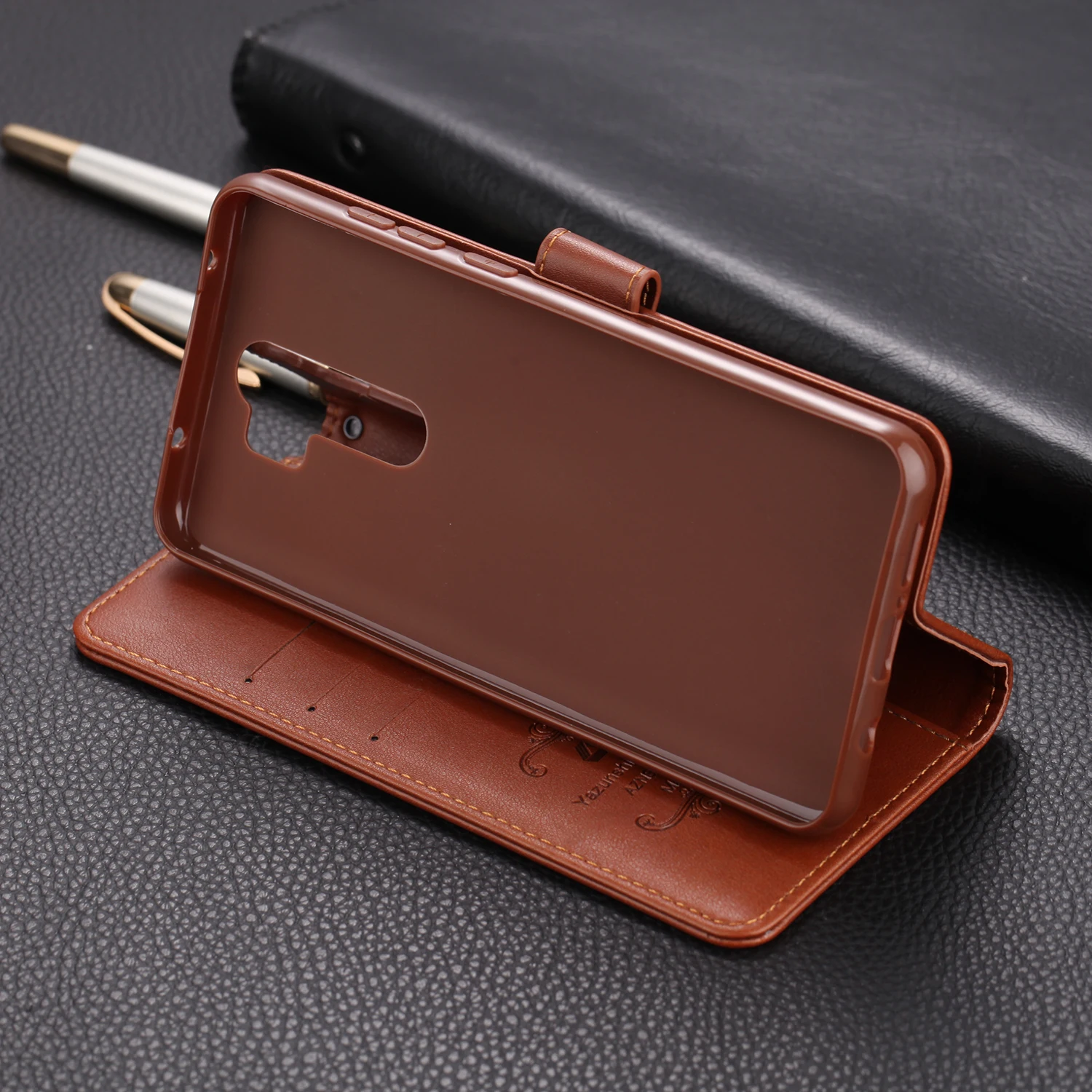 Azns кошелек чехол для телефона для Xiaomi Redmi Note 8 Pro Чехлы Чехол PU флип 6,53 дюймов Чехол для Redmi Note 8 Pro Бизнес оболочка