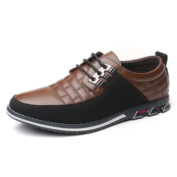 

Leather Mens Casual Shoes Male Outdoor Sneakers Lace-up Oxfords Dress Business Office Walking Driving Shoes Formal Wedding Party