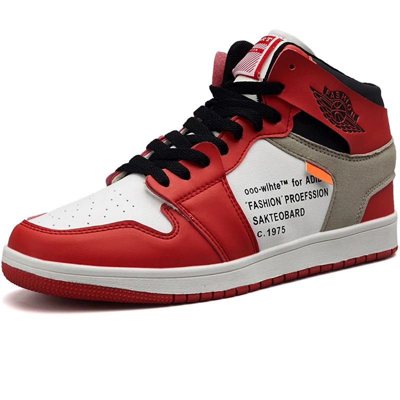 Men Shoes Red Бренд Для мужчин модные кроссовки с высоким берцем Для мужчин туфли Superstar в стиле кэжуал Мужская обувь Hombre на открытом воздухе Для мужчин s прогулочная обувь; цвет белый - Цвет: Men Shoes Red